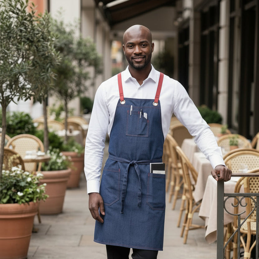 Navy Apron Style Shot 2