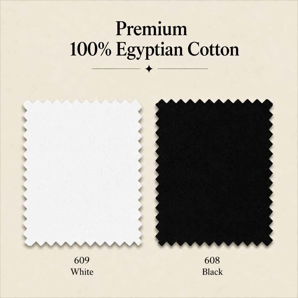 100% Egyptian Cotton Swatch card  