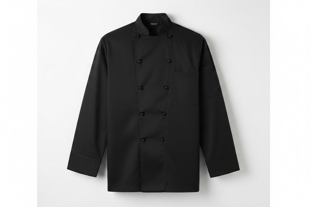 1030560 Traditional Black Chef Jacket