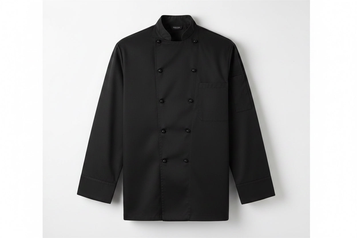 1030560 Traditional Black Chef Jacket