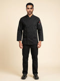 3/4 Sleeve Chef Coat Black 