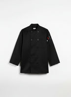 3/4 Sleeve Chef Coat Black Flat