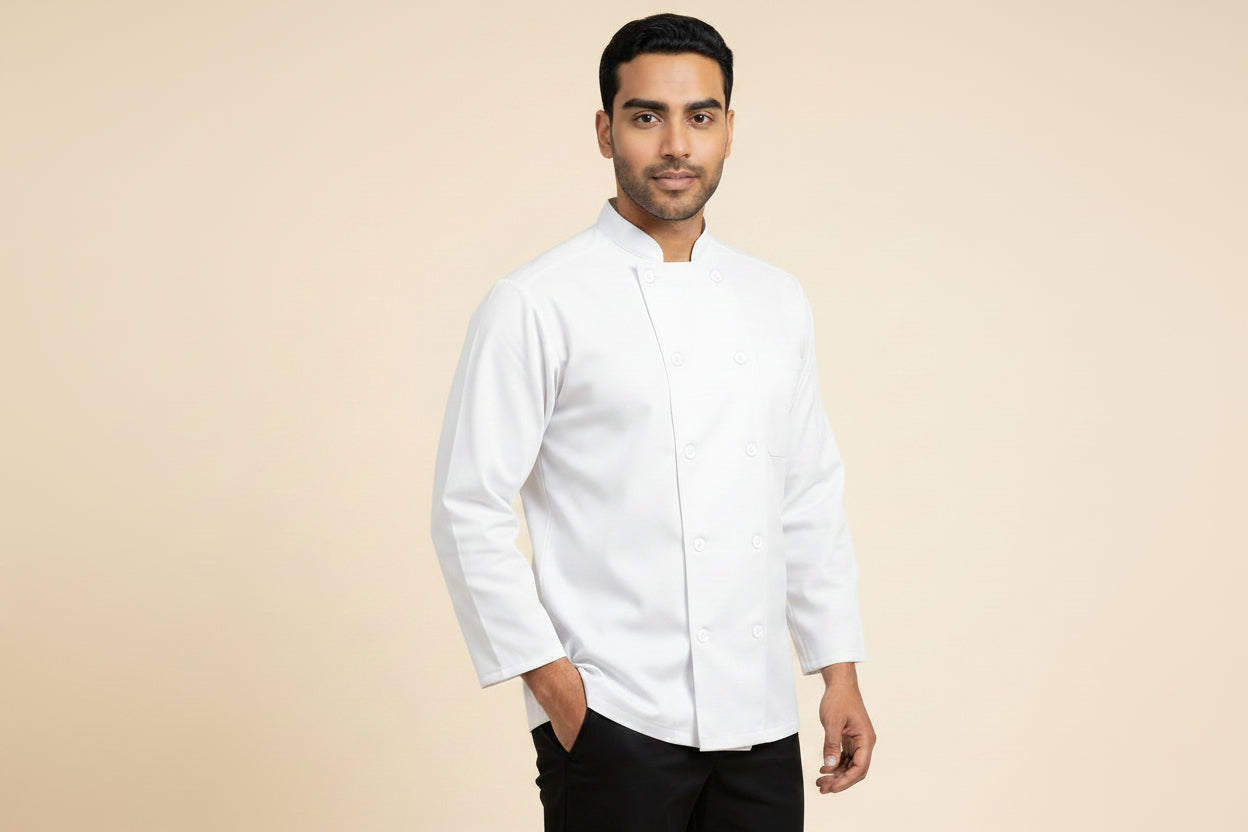 3/4 Sleeve Chef Coat White 