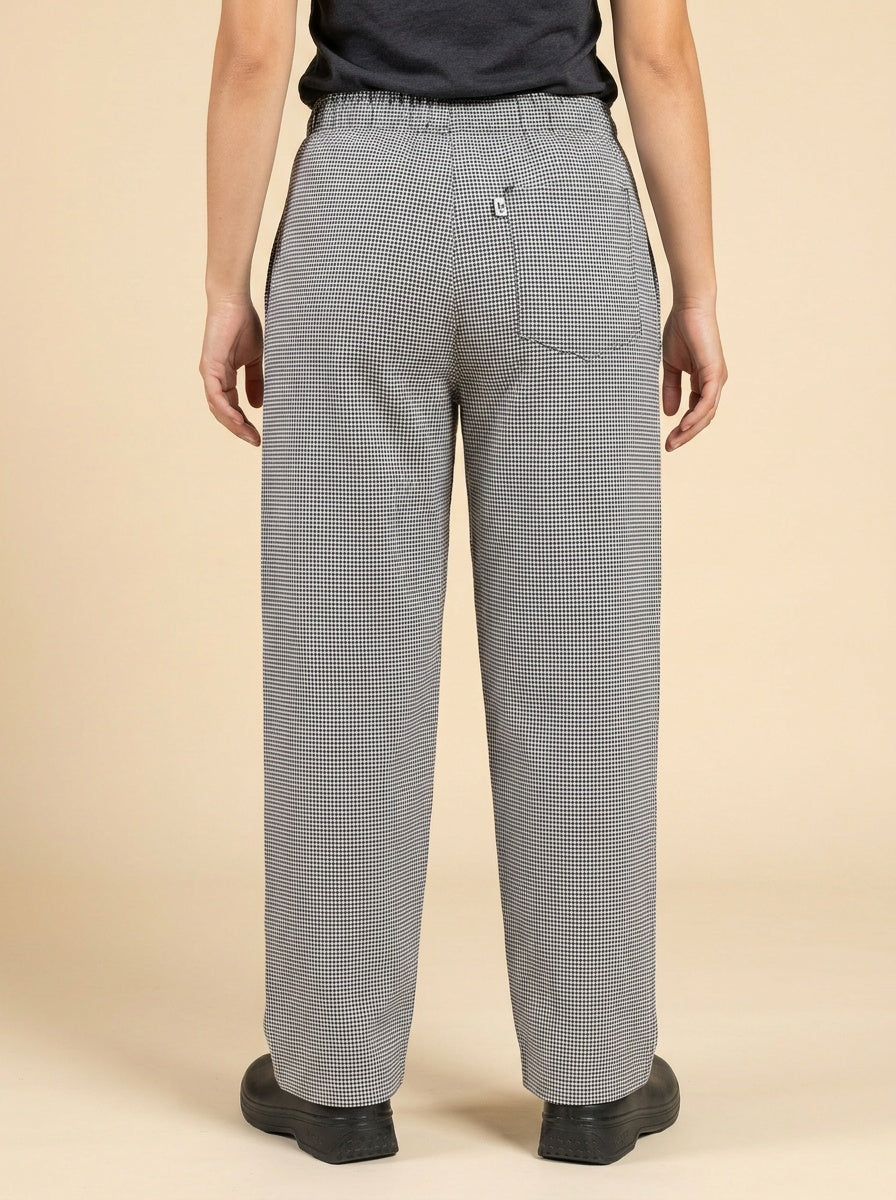 7302 Cotton Classic Chef Pant Houndstooth Back
