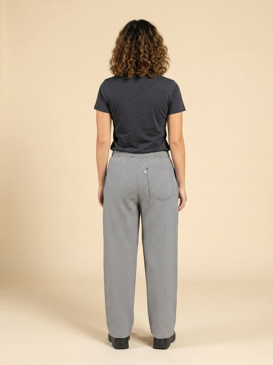 7302 Cotton Classic Chef Pant Houndstooth Back