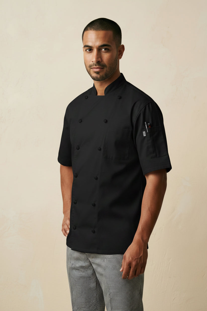 Aruba Pro Vent Chef Coat 1618_Black
