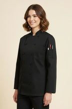 Barbados Pro Vent Chef Coat Black 2