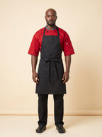 Black 3 Pocket Bib Apron Front