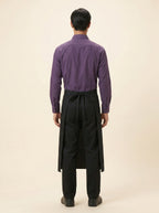 Black Bistro Apron with Front Pockets & Pencil Divide Back