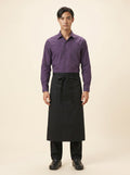 Black Bistro Apron with Front Pockets & Pencil Divide Front