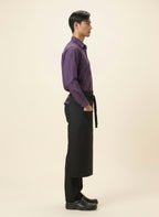 Black Bistro Apron with Front Pockets & Pencil Divide Side 