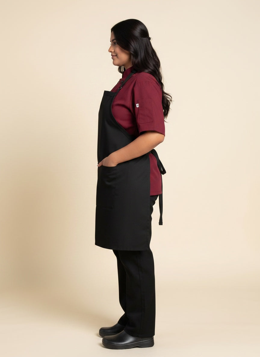 Black Butcher Apron Side