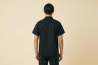Black Cook Shirt With Snaps Back