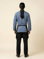 Black Half Bistro Apron with Pockets Back