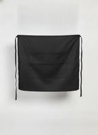 Black Half Bistro Apron with Pockets Flat