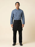 Black Half Bistro Apron with Pockets Front