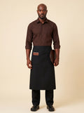 Black Inset Pocket Bistro Apron Front