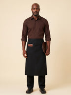 Black Inset Pocket Bistro Apron Front