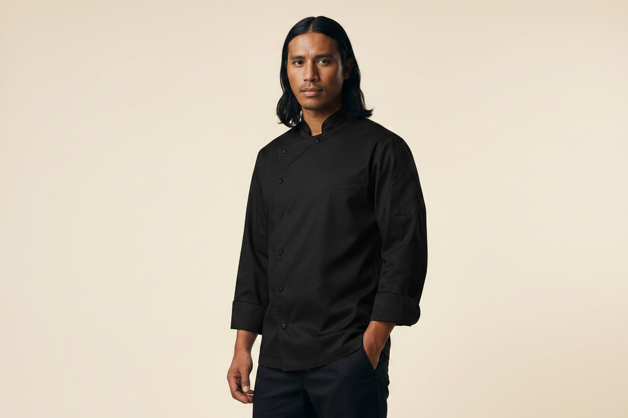 Bordeaux Chef Coat Black