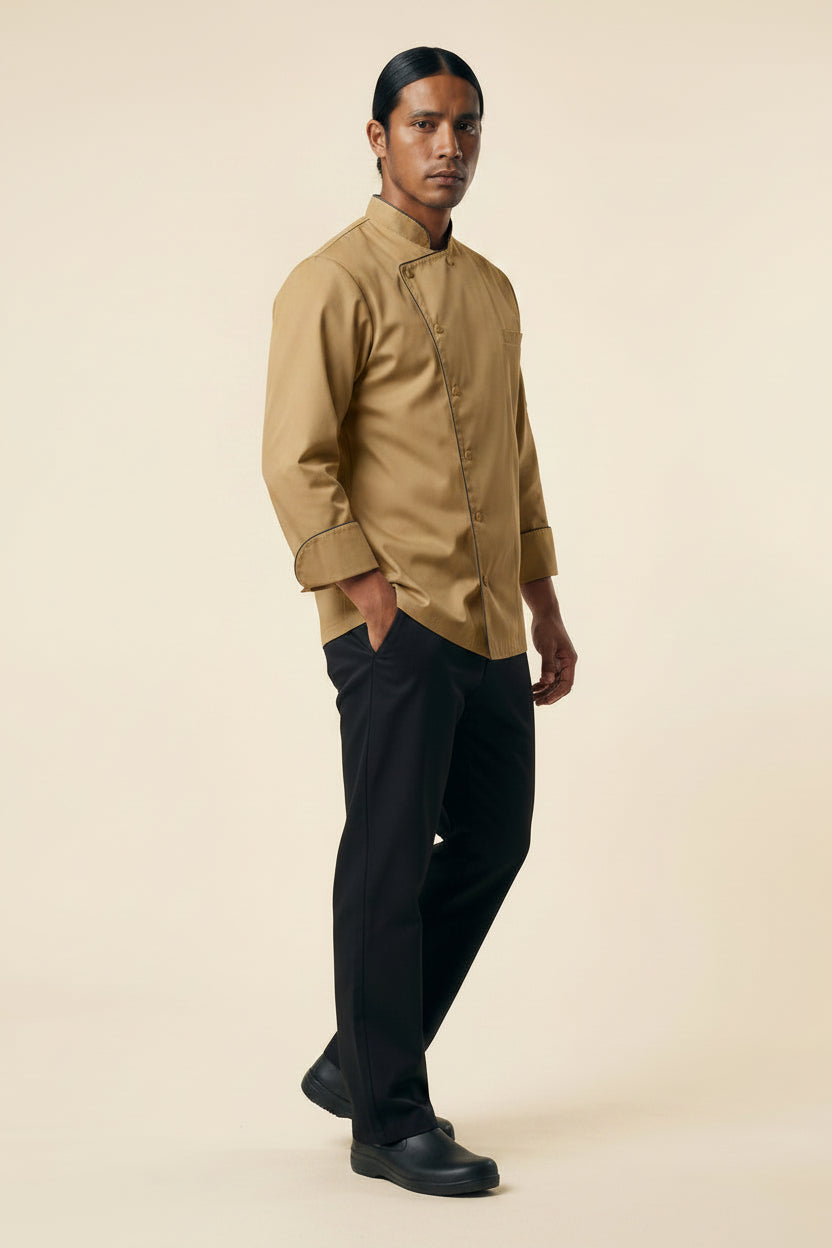Bordeaux Chef Coat Khaki