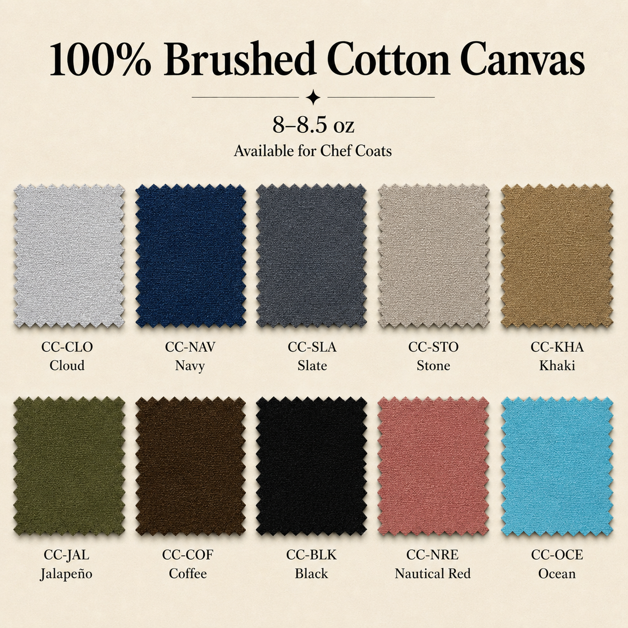 Brushed Cotton Canvas Swatch Card