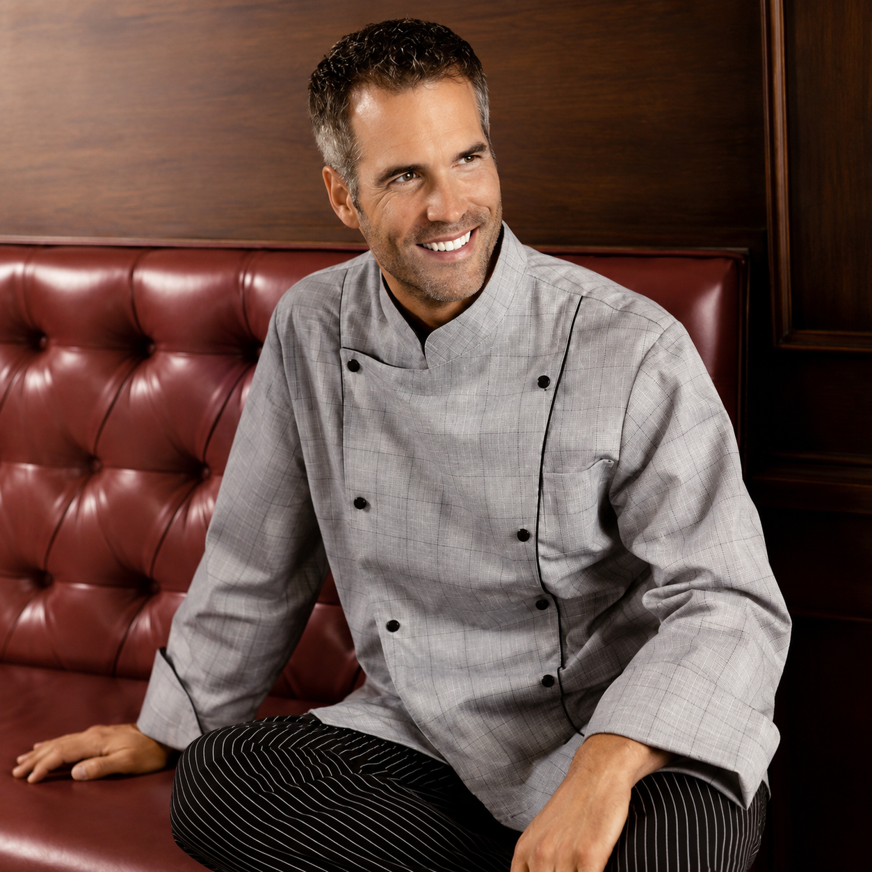 Build Your Own Corded Chef Coat Culinary Classics Glen Plaid