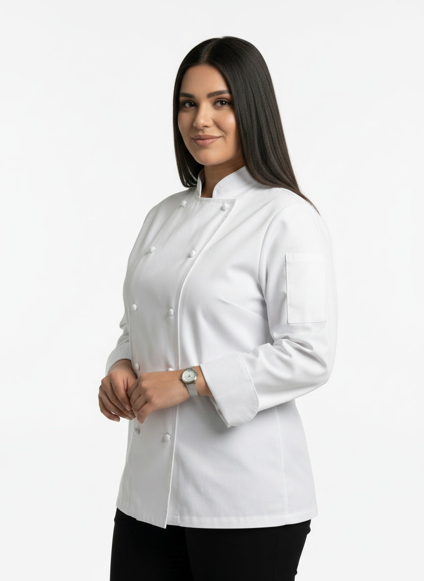 Build Your Own Women's Traditional Chef Coat White