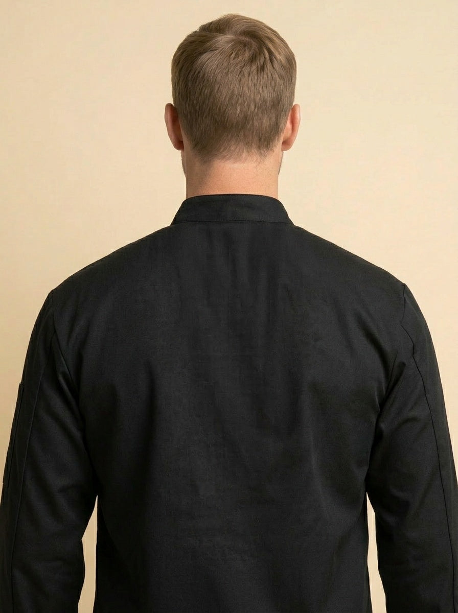 Classic_Chef_Coat_Black Back