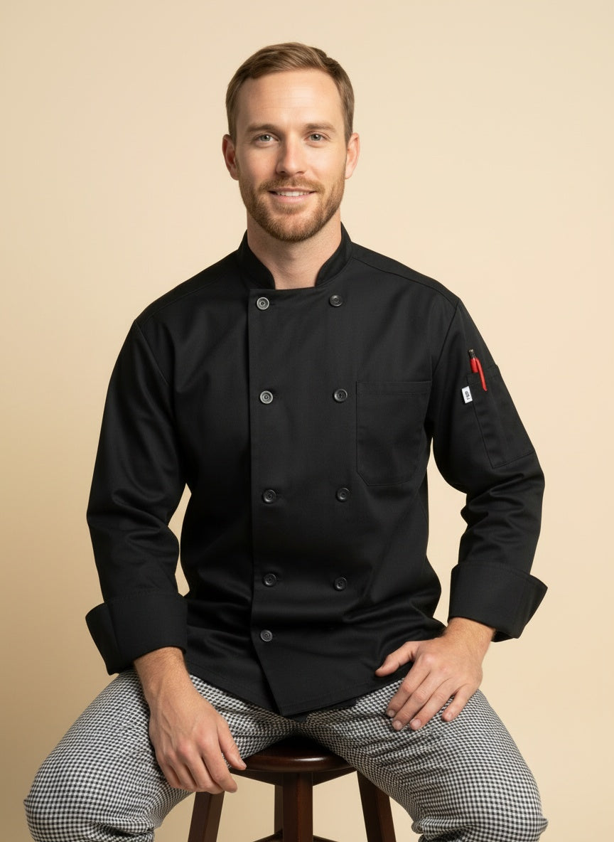 Classic_Chef_Coat_Black Sit