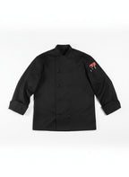 Classic Knot Chef Coat Black Flat Lay