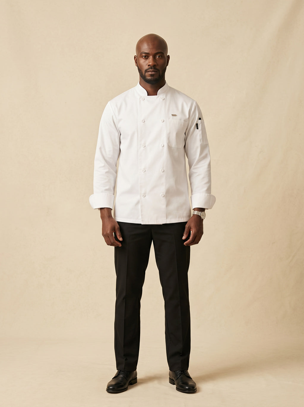 Classic Knot Chef Coat White 
