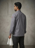 Classic Poplin Chef Coat Grey