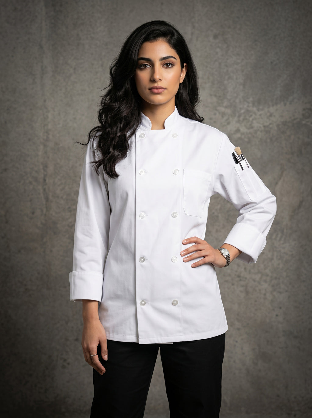 Classic Poplin Chef Coat White
