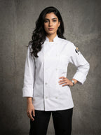 Classic Poplin Chef Coat White