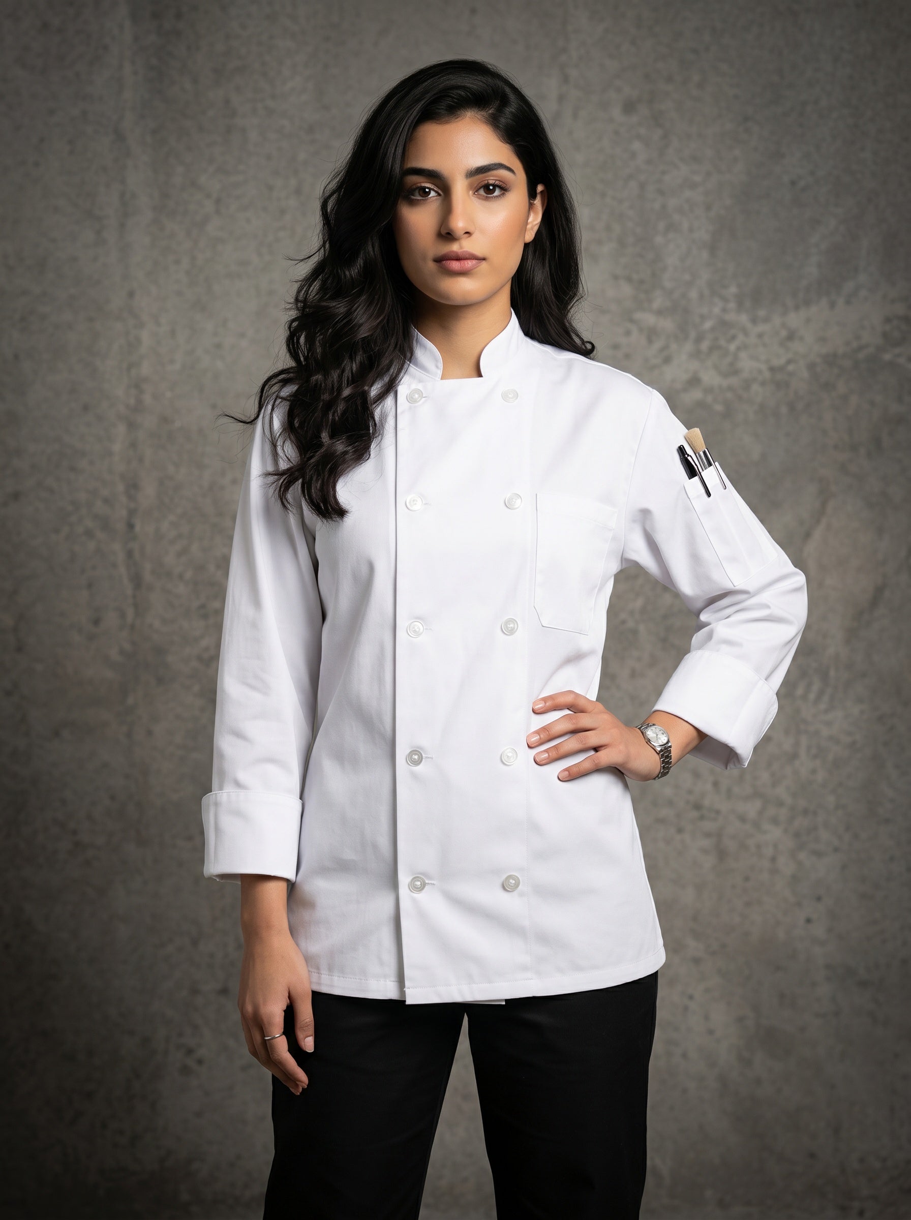Classic Poplin Chef Coat White