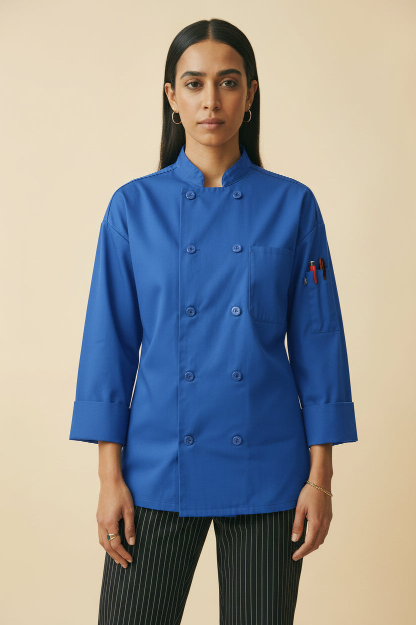Classic_Poplin_Pro_Vent_Chef_Coat_1197_Royal