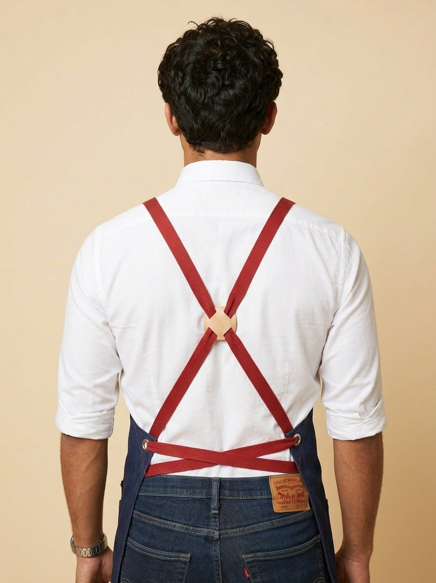 Dearborn Cross-back Bib Apron Back