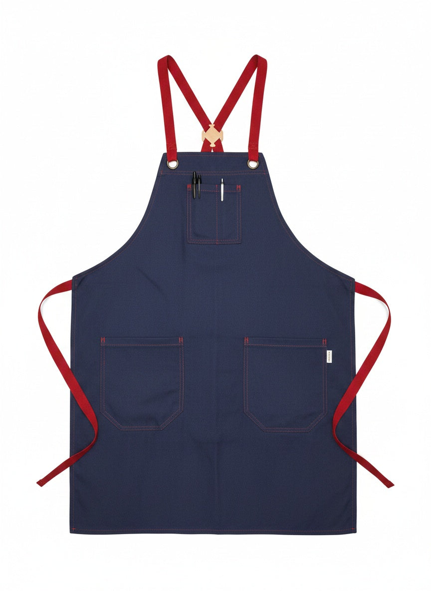 Dearborn Cross-back Bib Apron Flat