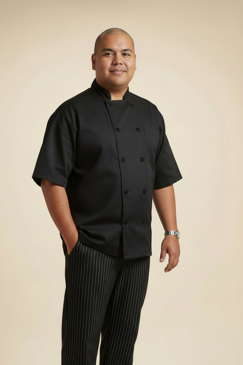 Delray Pro Vent Chef Coat Black