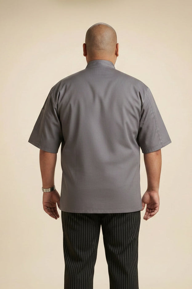 Delray Pro Vent Chef Coat Grey