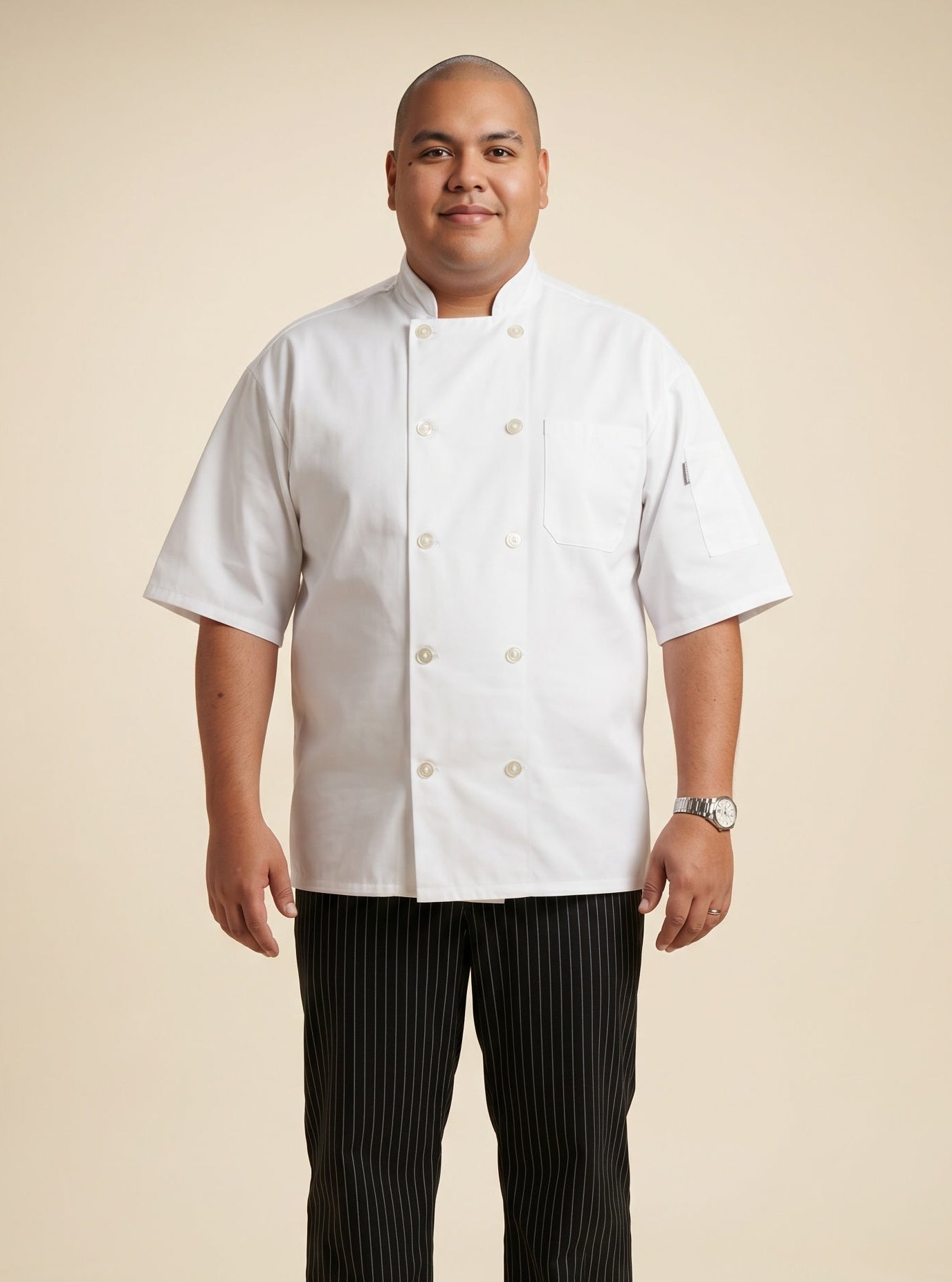 Delray Pro Vent Chef Coat White