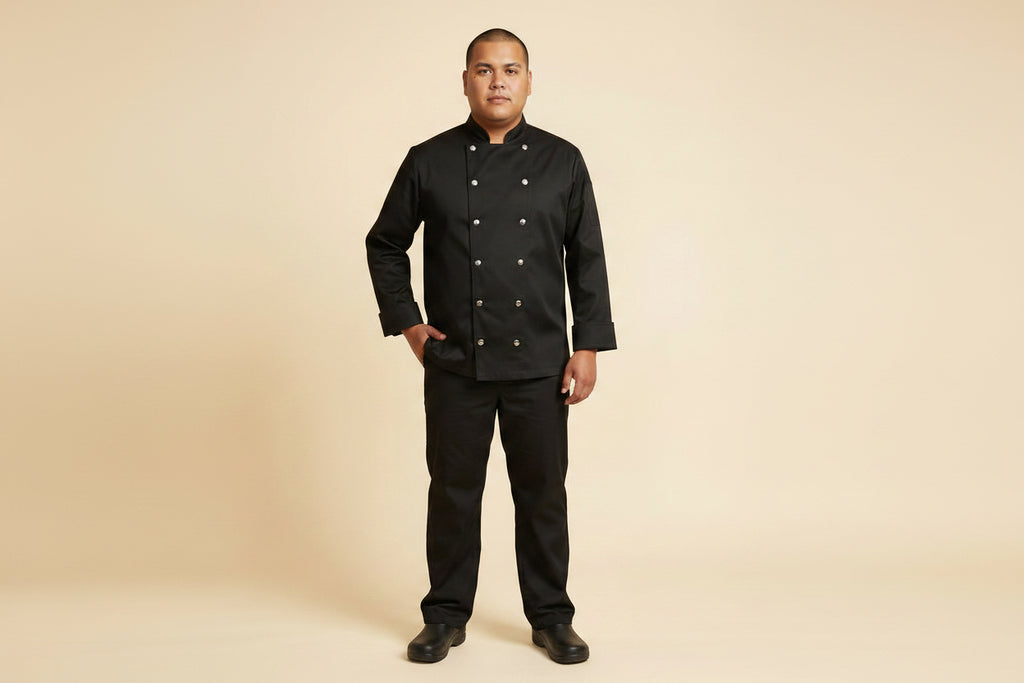 Euro FIT NeoTraditional Chef Coat Black