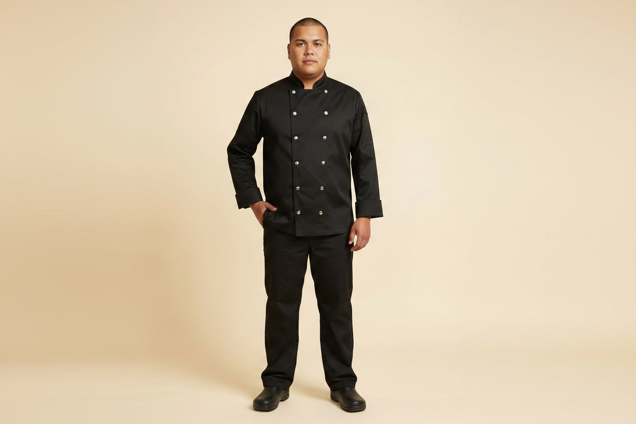 Euro FIT NeoTraditional Chef Coat Black