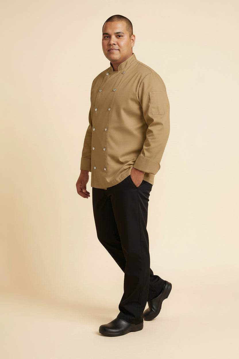 Euro FIT NeoTraditional Chef Coat Khaki