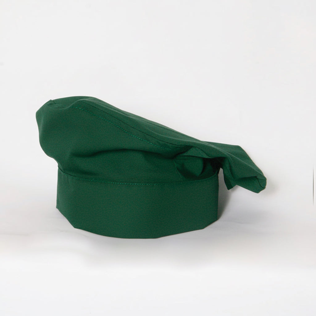 GREEN Grand Beret Chef Hat with adjustable Velcro closure