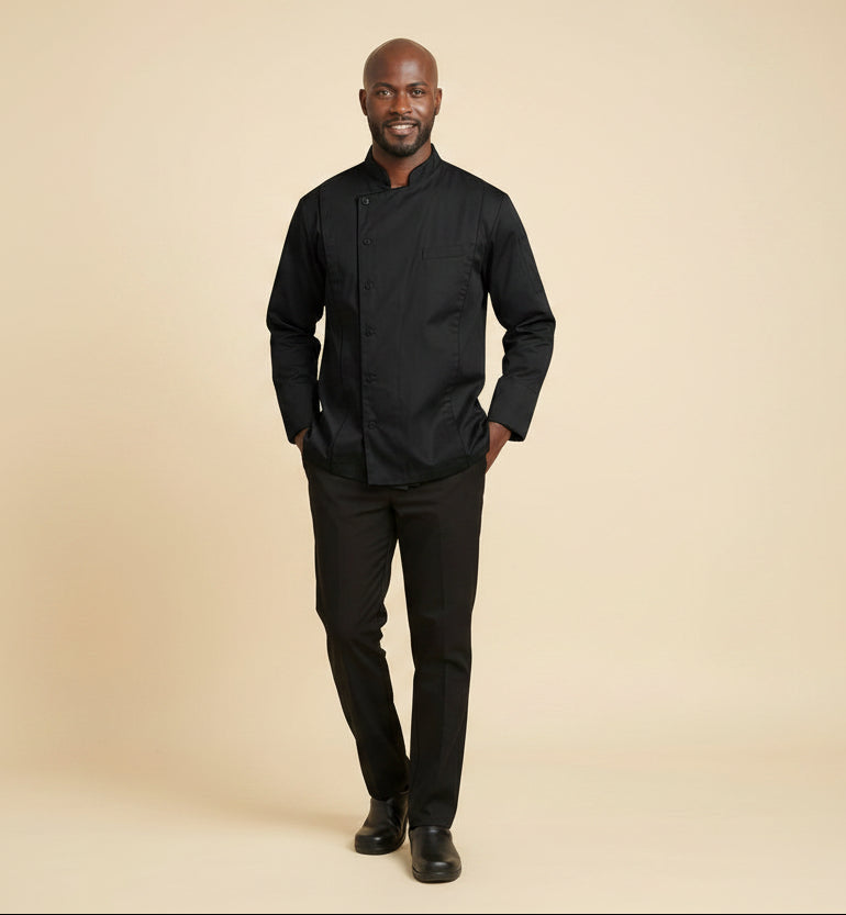 Milan Chef Coat Black