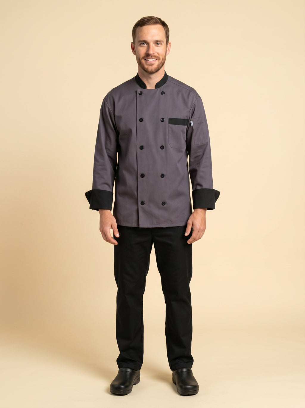 Newport Contrast Trim Coat Gray