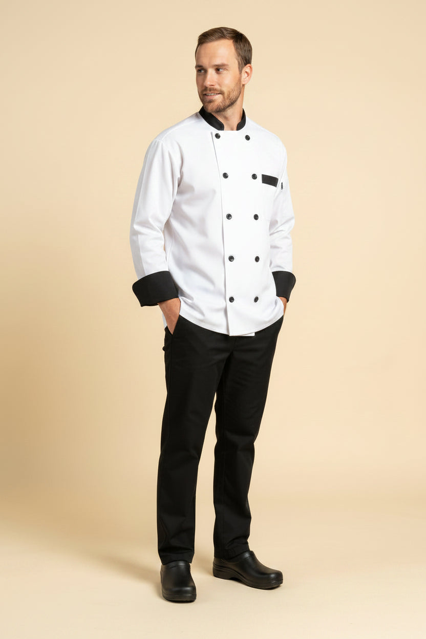 Newport Contrast Trim Coat White