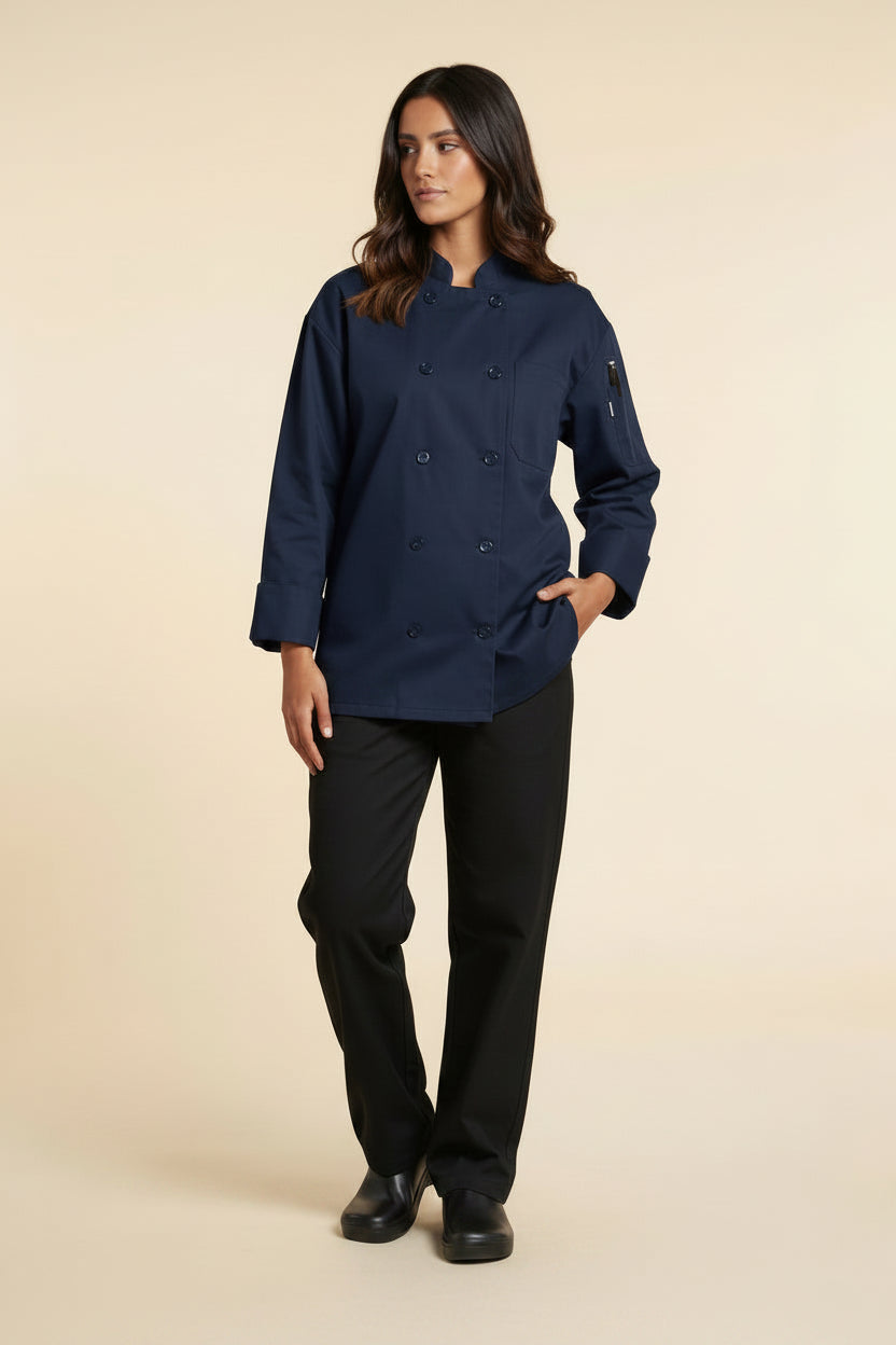 Orleans Chef Coat Navy 