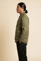 Orleans Chef Coat Olive Side